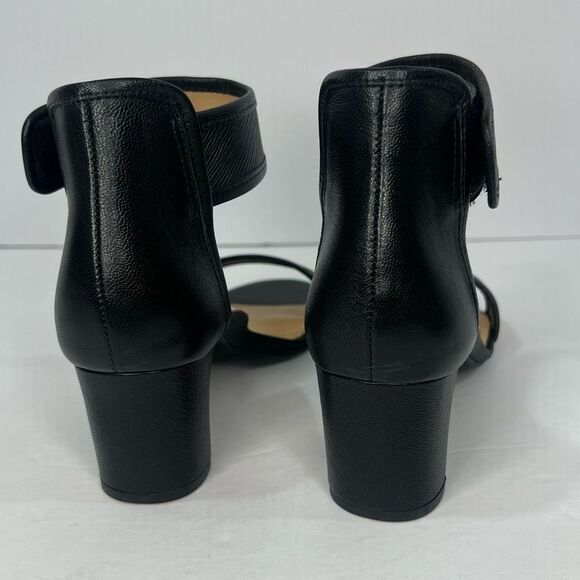 New! Nurture Leila Leather Slip On Cushioned Open Toe Women’s Heeled Sandals 8M - Picture 4 of 10